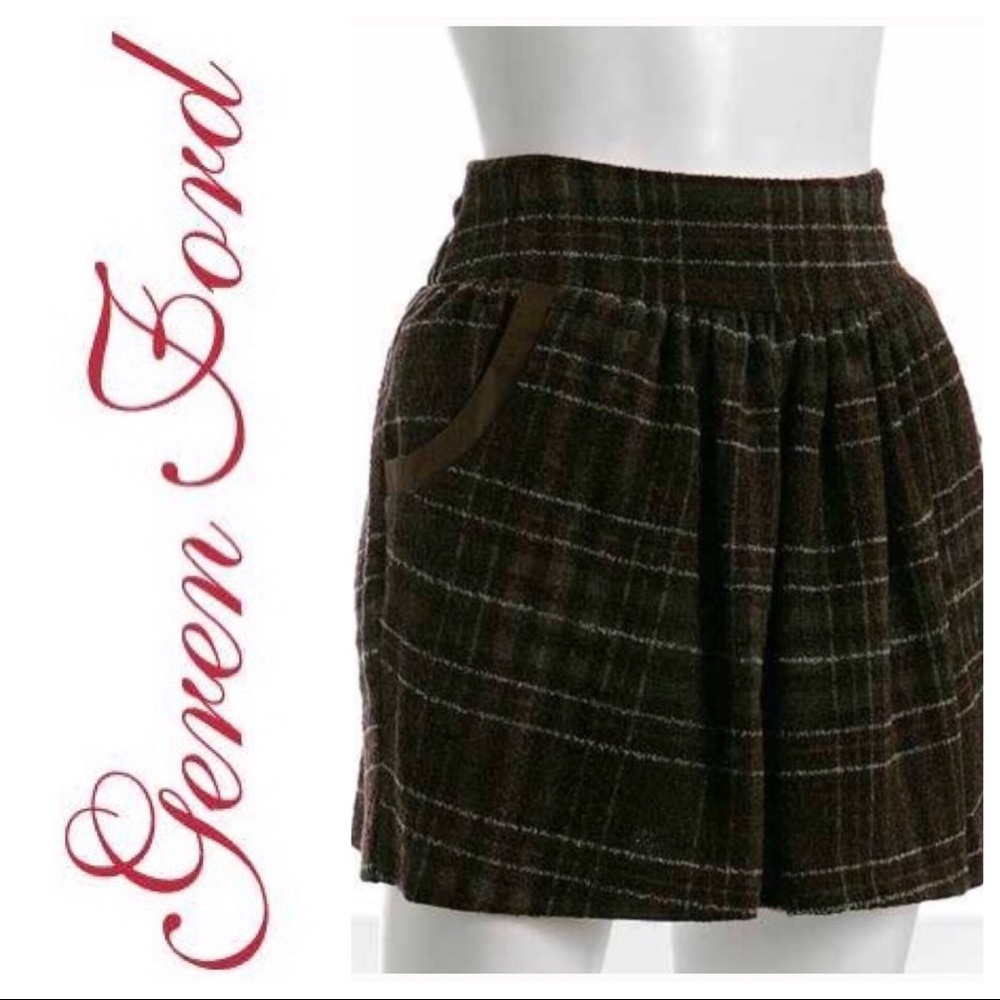 Geren Ford- Plaid/Tweed Skirt, Size S.
